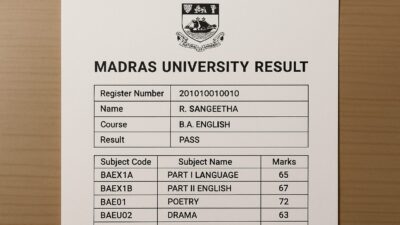 Madras University – जानें कैसे करें रिजल्ट चेक, Best Way To Check