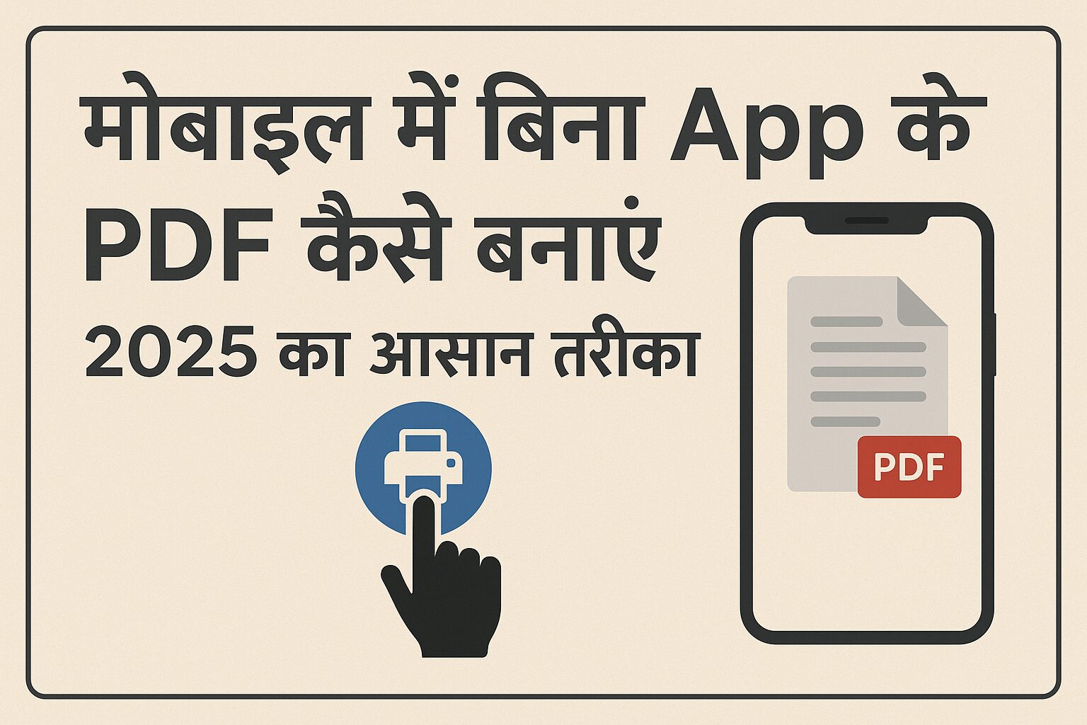 Mobile में बिना App के PDF कैसे बनाएं – 2025 का आसान तरीका