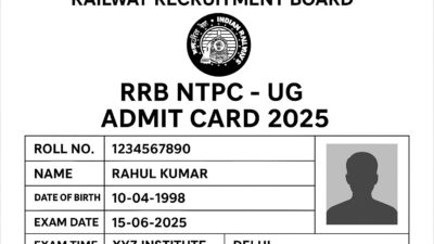 RRB NTPC UG Admit Card 2025